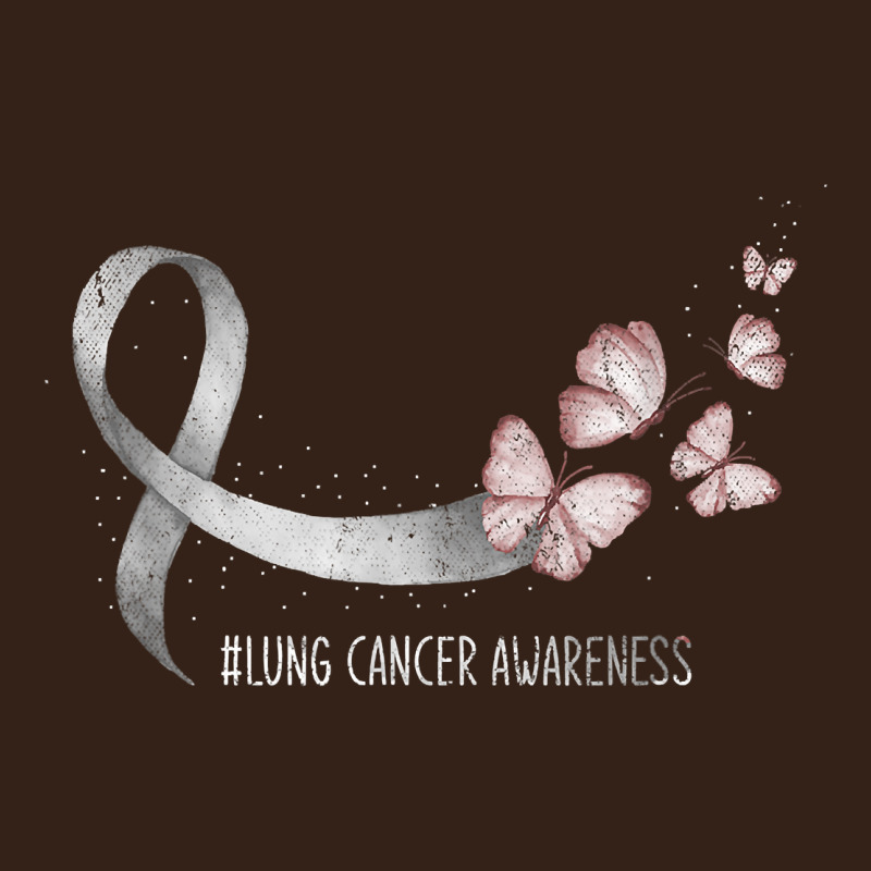 Pretty White Ribbon Support Lung Cancer Awareness T Shirt Heavy Core Tee by Craftify | Teevron