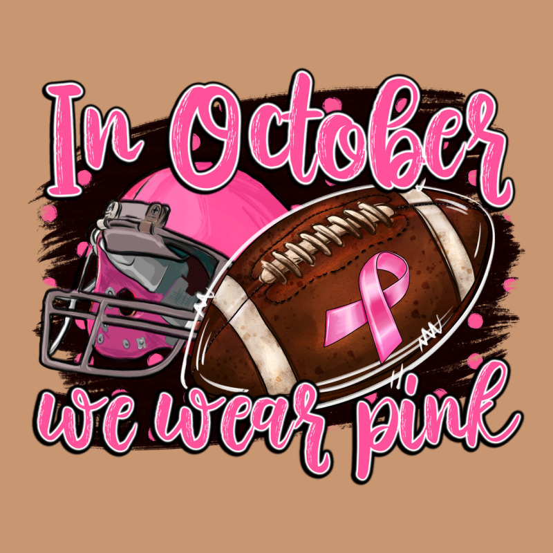 In October We Wear Pink With Football Heavyweight Hoodie by BarkalooDesign | Teevron