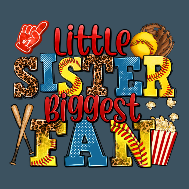 Little Sister Biggest Fan Softball Urban Hoodie by AdoDesignShop | Teevron