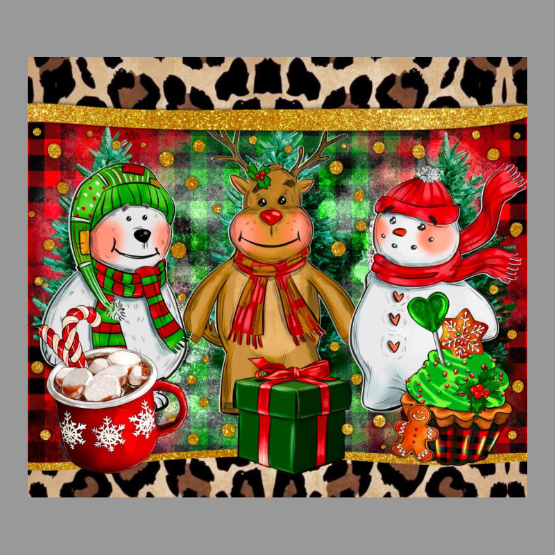 Christmas Snowman Polar Bear Reindeer Vintage Hoodie by CowGirlArtShop | Teevron