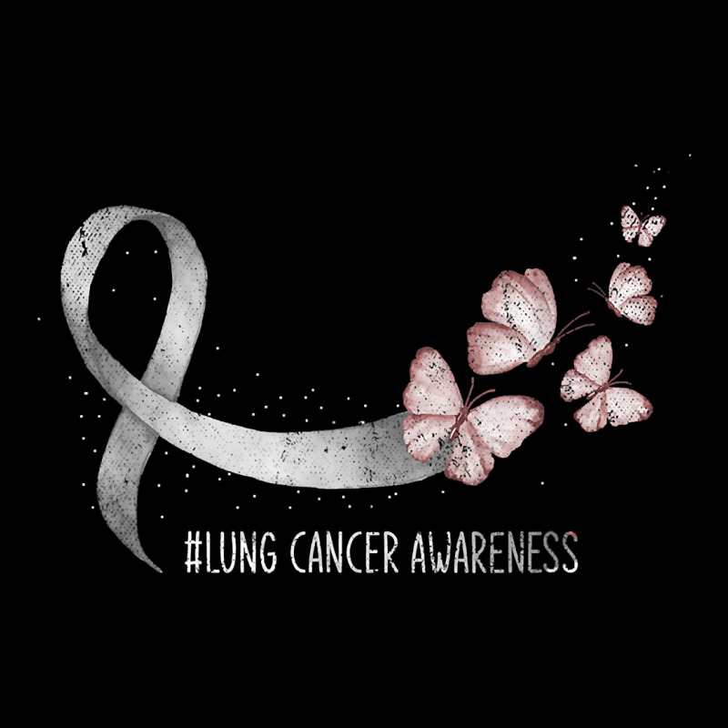 Pretty White Ribbon Support Lung Cancer Awareness T Shirt Premium Tee by Craftify | Teevron