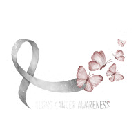 pretty white ribbon support lung cancer awareness t shirt | Teevron