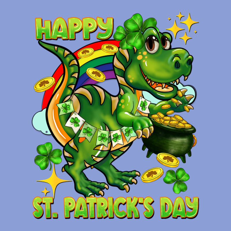Happy St. Patrick's Day T-rex Long Sleeve Tee by CowGirlArtShop | Teevron