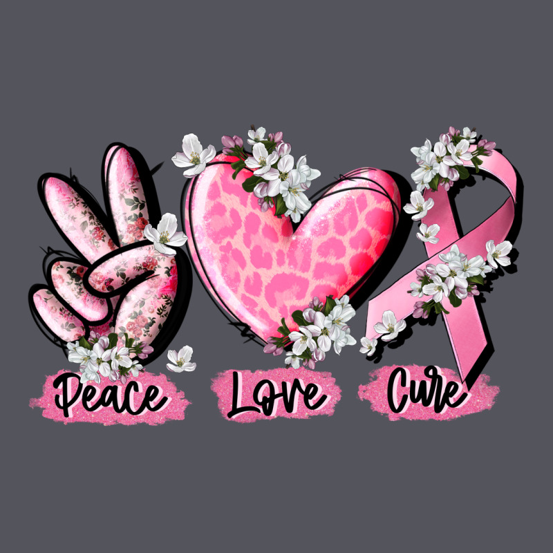 Peace Love Cure Breast Cancer Vintage Hoodie by CowGirlArtShop | Teevron