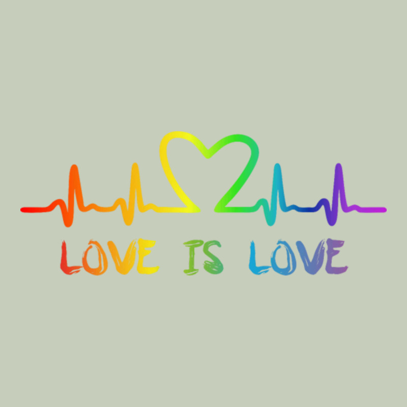 Lgbt Love Rainbow Heartbeat Long Sleeve Tee by PixelWave | Teevron