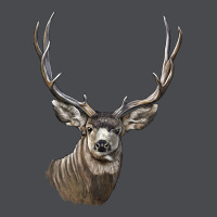 Mule Buck Deer Head Zipper Hoodie | Teevron