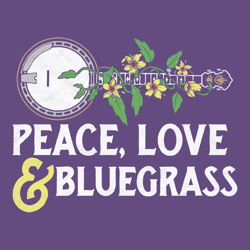 Peace , Love & Bluegrass   Banjo Nature Vines Illu Vintage Hoodie by DesignPulse | Teevron