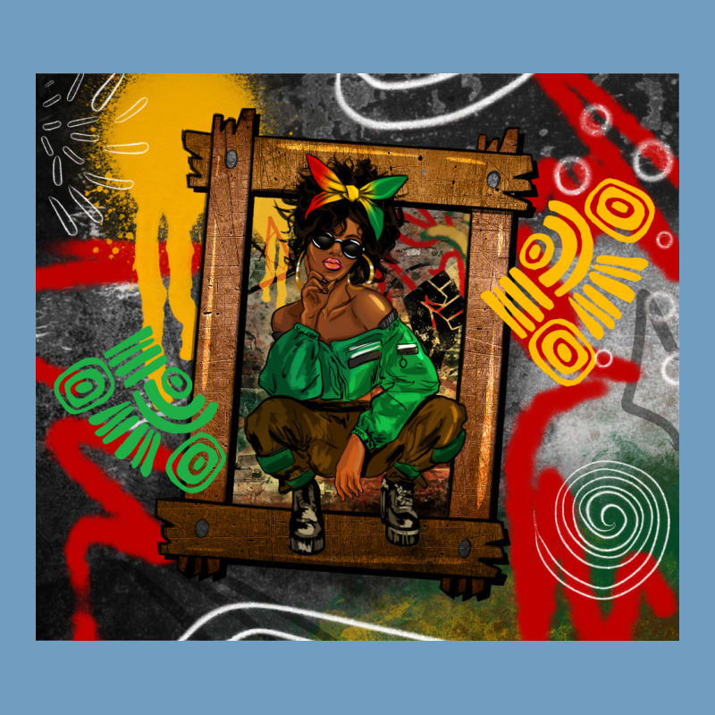 Juneteenth Black Woman Fashion Girl Urban Heavy Tee by CowGirlArtShop | Teevron