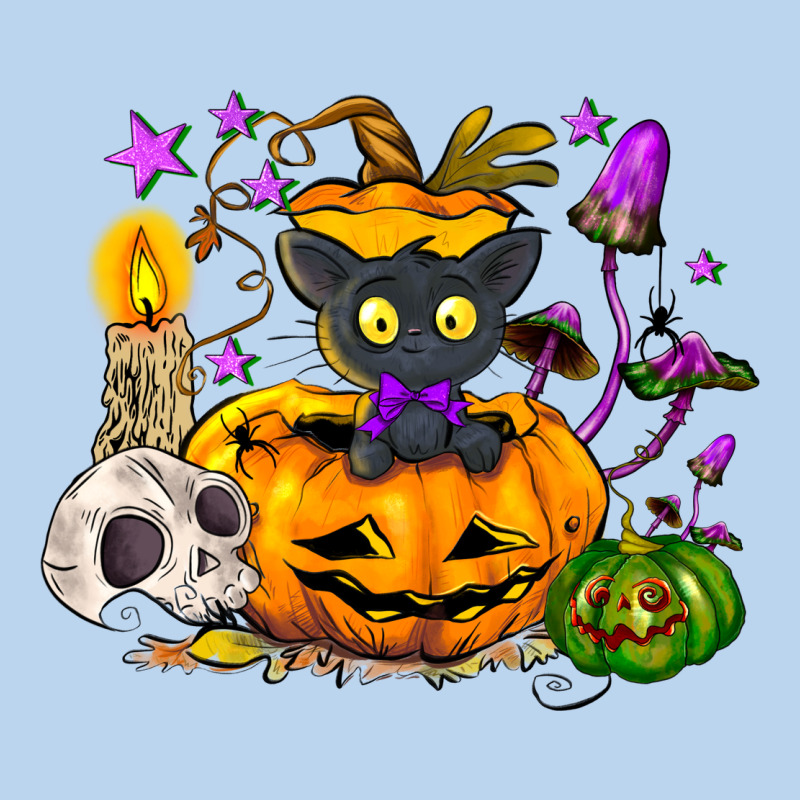 Black Cat Pumpkin Classic Tee by NancyCooperArtShop | Teevron