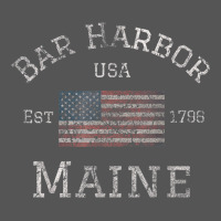 Bar Harbor Maine Usa American Flag Established Me Vintage Zipper Hoodie | Teevron