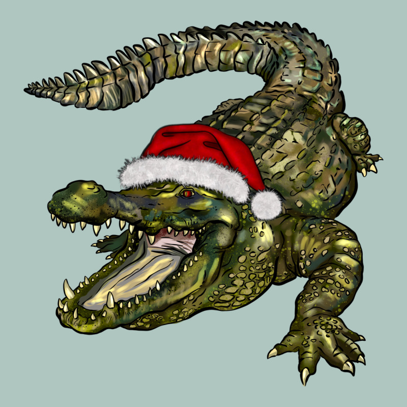 Christmas Alligator Premium Sweatshirt by BarkalooDesign | Teevron