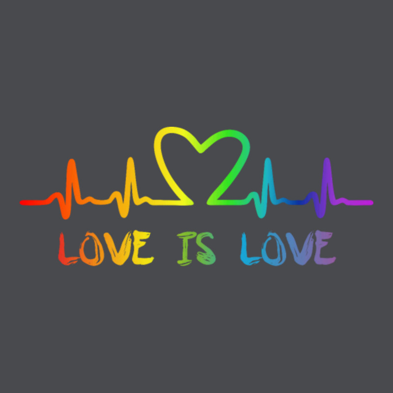 Lgbt Love Rainbow Heartbeat Zipper Hoodie by PixelWave | Teevron
