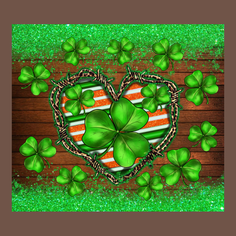 St.patricks Heart Shamrocks Glitter Premium Sweatshirt by BarkalooDesign | Teevron