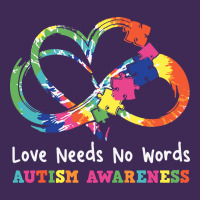 Love Needs No Words Heart Puzzle Autism Premium Hoodie | Teevron