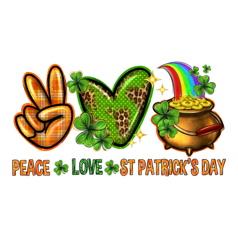 Peace Love St. Patrick's Day Long Sleeve Tee by HowdyJamesFarm | Teevron