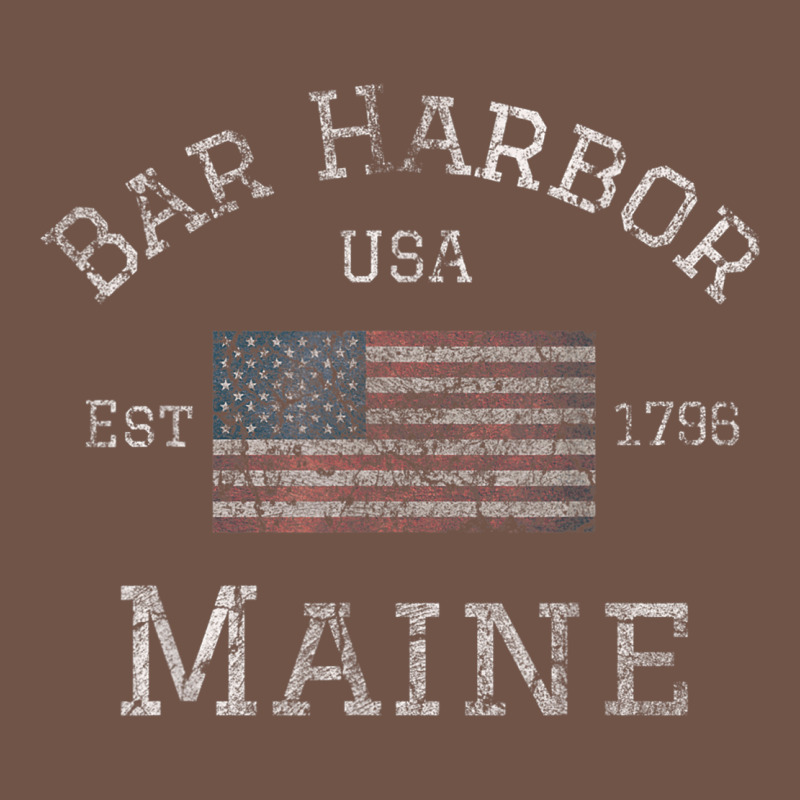Bar Harbor Maine Usa American Flag Established Me Vintage Premium Sweatshirt by PixelWave | Teevron