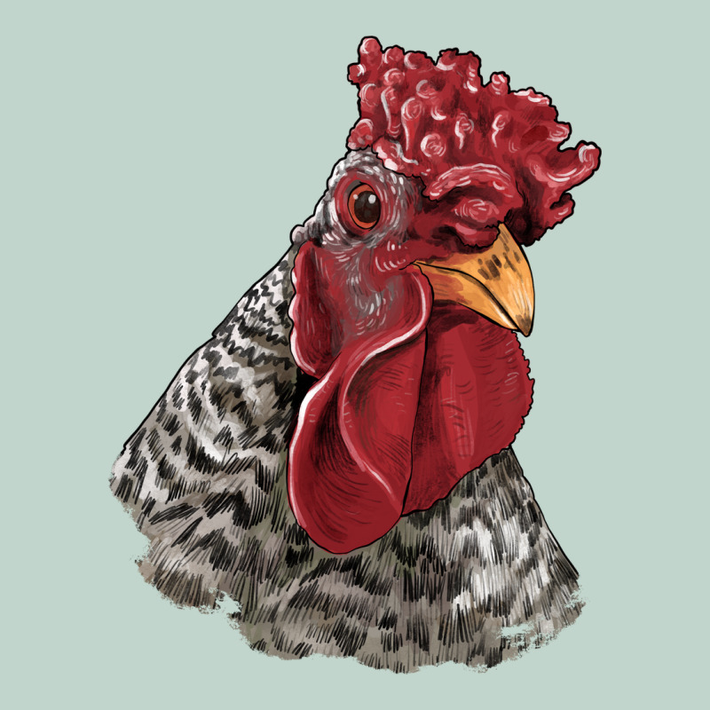 Dominique Rooster Head Zipper Hoodie by LillyAllenDesigns | Teevron