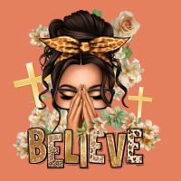 Believe Praying Caucasian Messy Bun Classic Tee | Teevron
