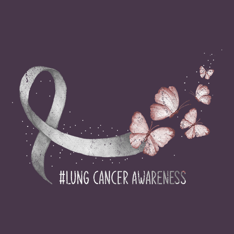 Pretty White Ribbon Support Lung Cancer Awareness T Shirt Heavyweight Hoodie by Craftify | Teevron