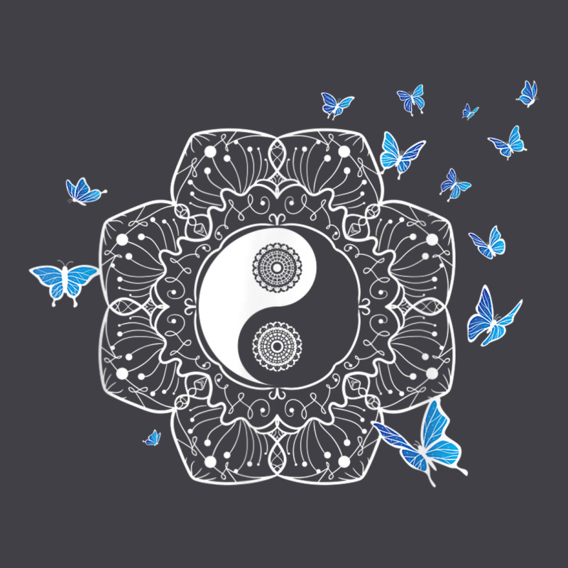 Yin Yang With Butterflies Ancient Chinese Yin Yang Heavyweight Hoodie by Craftify | Teevron