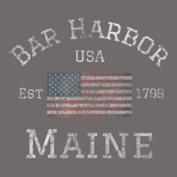 Bar Harbor Maine Usa American Flag Established Me Vintage Urban Hoodie | Teevron