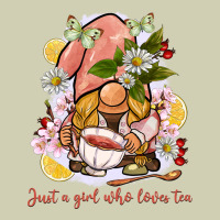 Just A Girl Who Loves Tea Gnome Heavy Core Tee | Teevron
