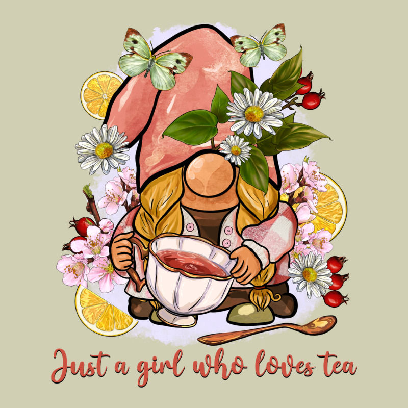 Just A Girl Who Loves Tea Gnome Heavy Core Tee by BarkalooDesign | Teevron