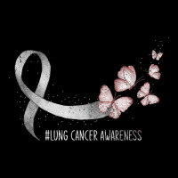 Pretty White Ribbon Support Lung Cancer Awareness T Shirt Ladies Tee | Teevron