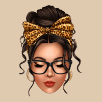 Caucasian Leopard Messy Bun Classic Tee | Teevron