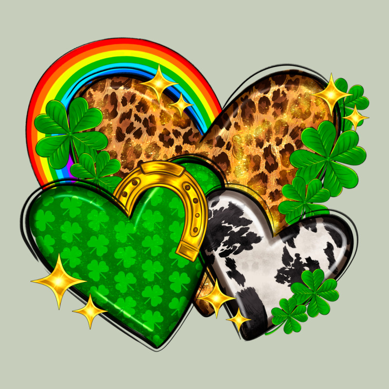 St. Patrick's Day Hearts With Leopard Long Sleeve Tee by HowdyJamesFarm | Teevron