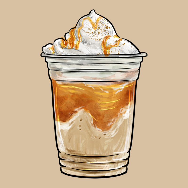 Iced Caramel Frappuccino Coffee Heavyweight Hoodie by BarkalooDesign | Teevron