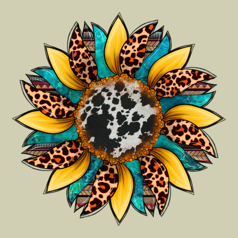 Sunflower Cowhide Leopard Heavy Core Tee by Artiststas | Teevron