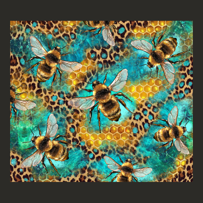 Honeycomb And Bees With Leopard Heavy Core Tee by Artiststas | Teevron