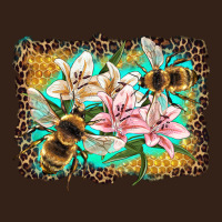 Bees And Lilies With Leopard Heavy Core Tee | Teevron