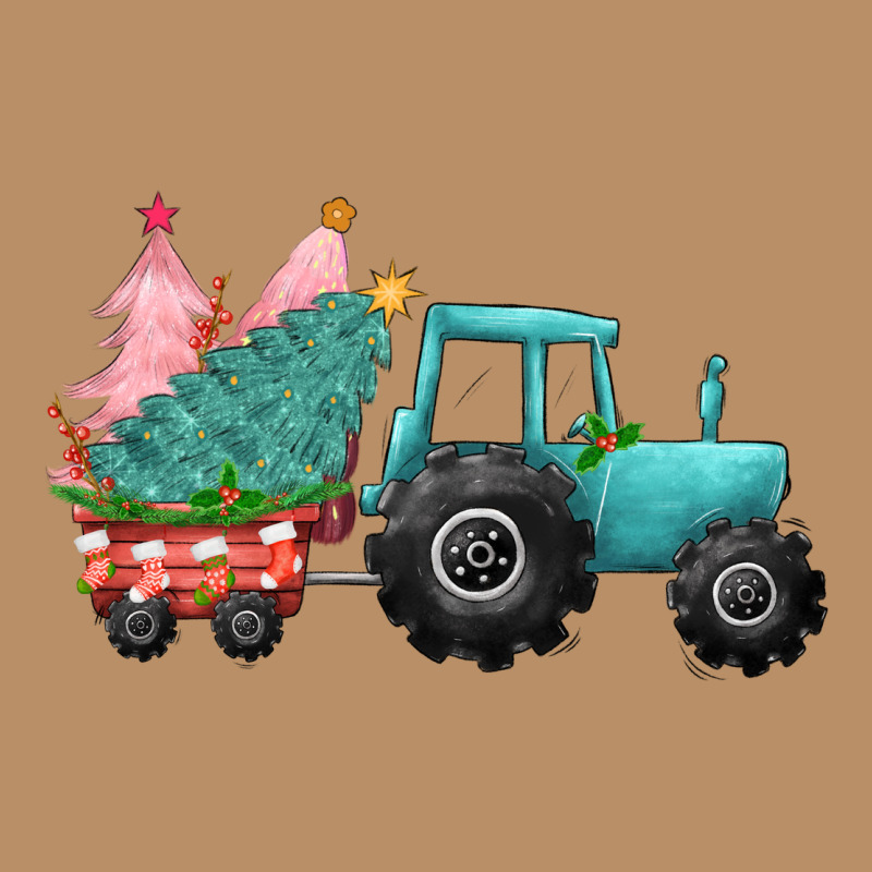 Christmas Tree Tractor Vintage Hoodie by CowGirlArtShop | Teevron