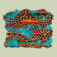 Western Serape Leopard Bull Skull Turquoise  Background Heavyweight Hoodie | Teevron