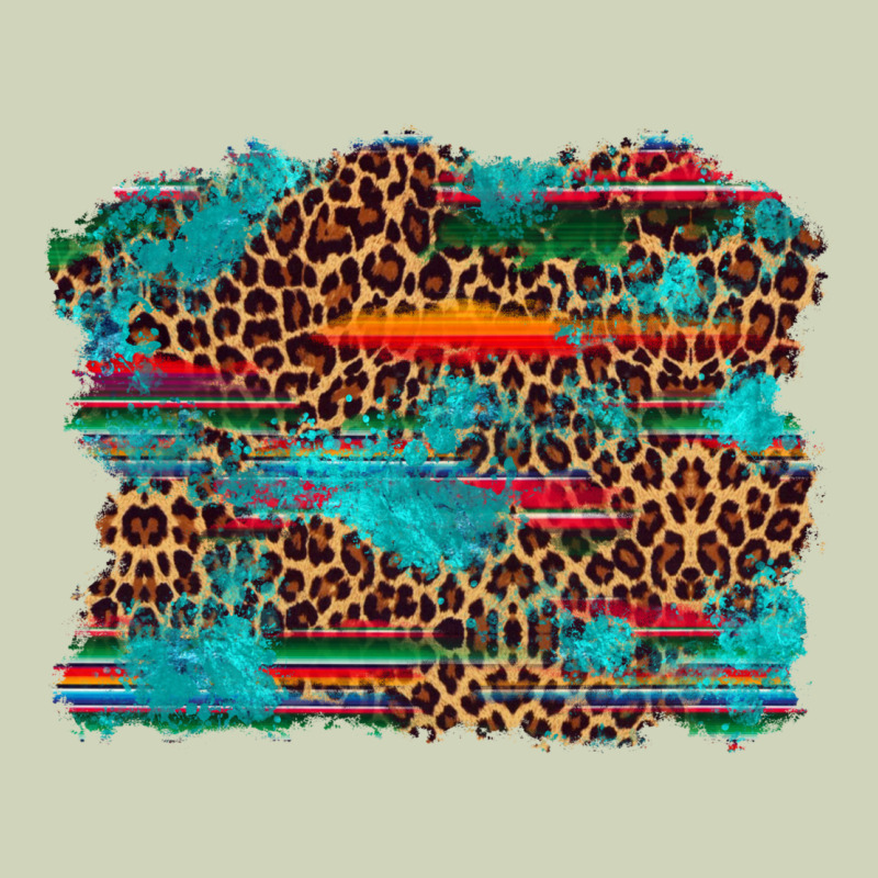 Western Serape Leopard Bull Skull Turquoise  Background Heavyweight Hoodie by Artiststas | Teevron