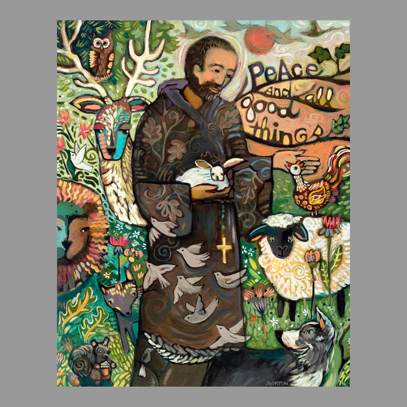 Saint Francis Vintage Hoodie by ArtChic | Teevron