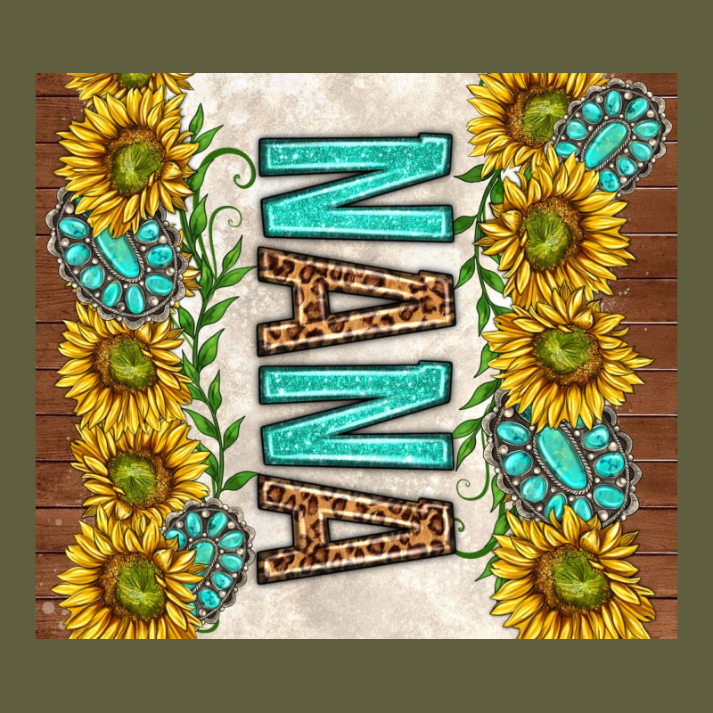 Nana Sunflowers And Turquoise Gemstones Vintage Tee by TumblerDesignByShophia | Teevron