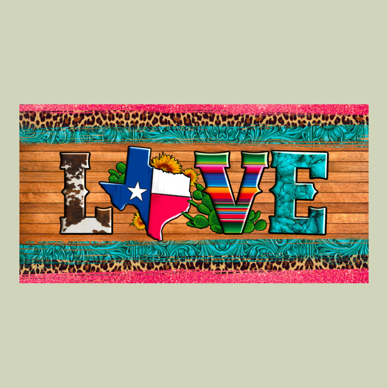 Love Texas Sunflowers Cactus Cowhide License Plate Heavyweight Hoodie by Artiststas | Teevron