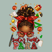 Santa's Favorite Para Afro Messy Bun Classic Tee | Teevron