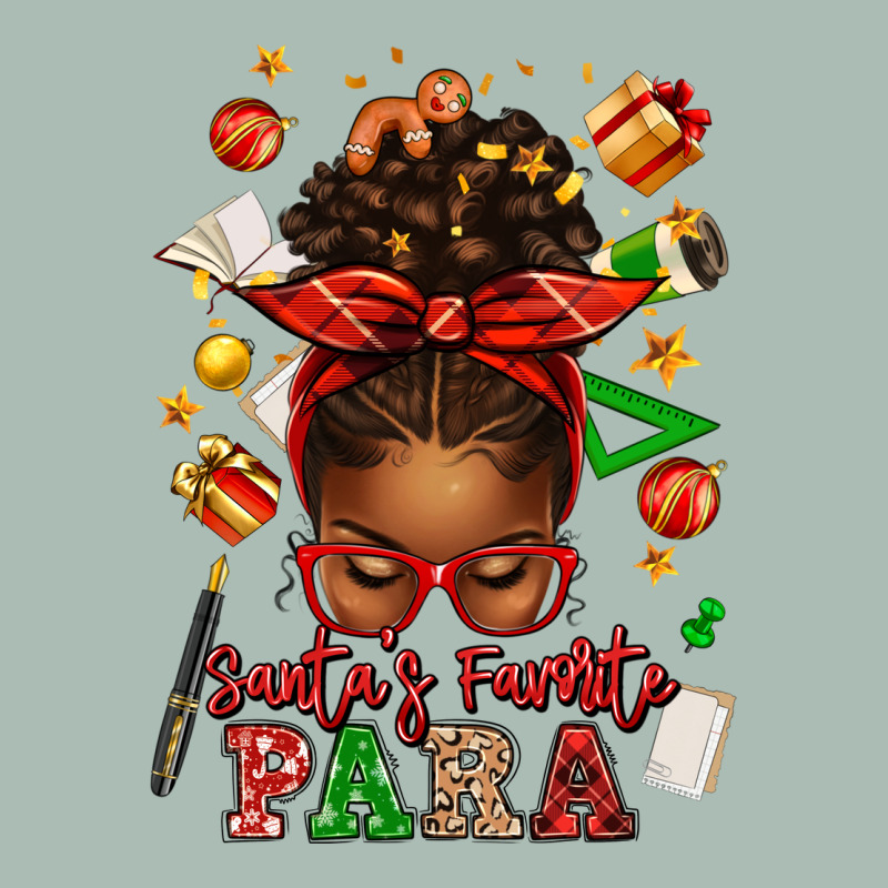 Santa's Favorite Para Afro Messy Bun Classic Tee by texasbilliewilder | Teevron