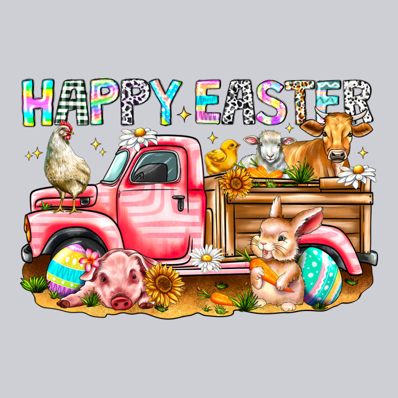 Happy Easter Animal Farm Truck Heavyweight Sweatshirt by CowhideDigitalArt | Teevron