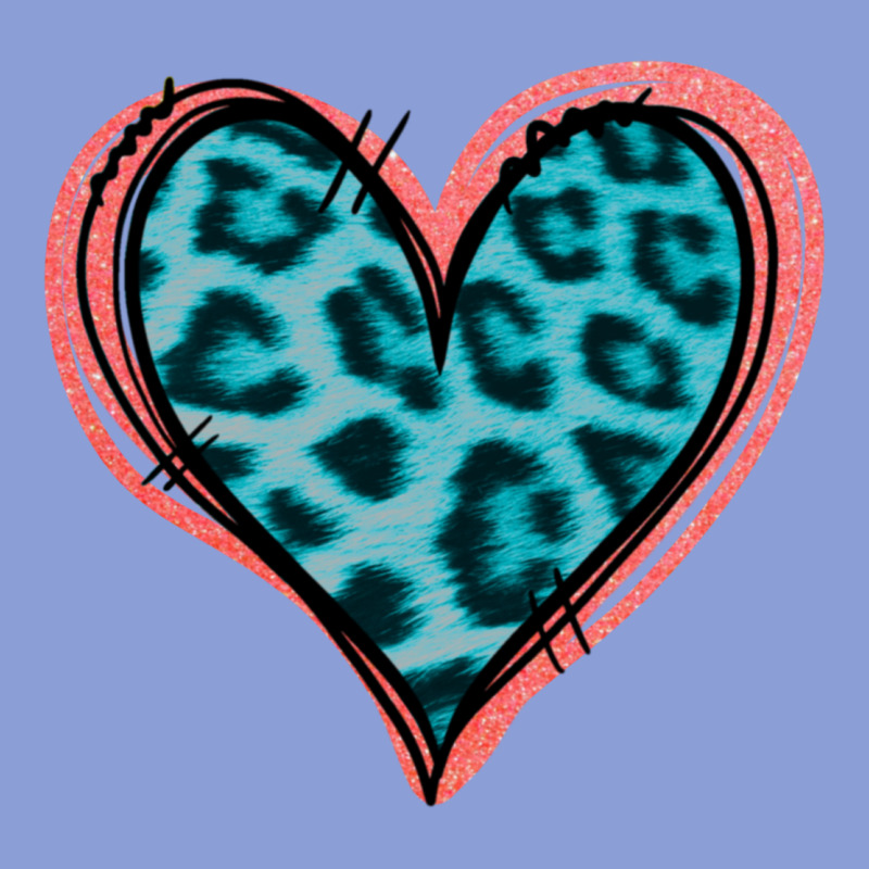 Blue Leopard Heart Long Sleeve Tee by Jasminsmagicworld | Teevron