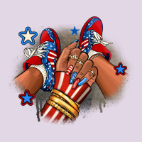 America Afro Girl Sneakers Classic Tee | Teevron
