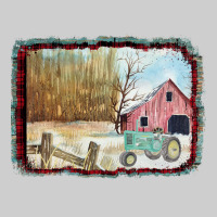 Christmas Barn Tractor Snow Premium Tee | Teevron