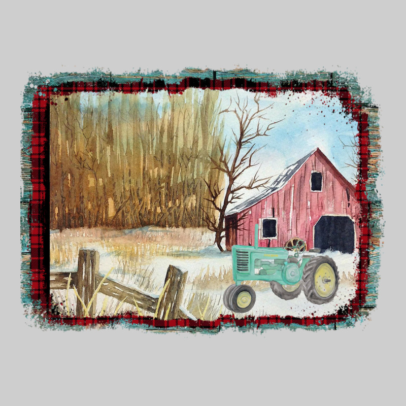 Christmas Barn Tractor Snow Premium Tee by Bettercallsaul | Teevron