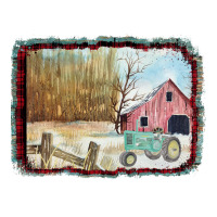 Christmas Barn Tractor Snow | Teevron
