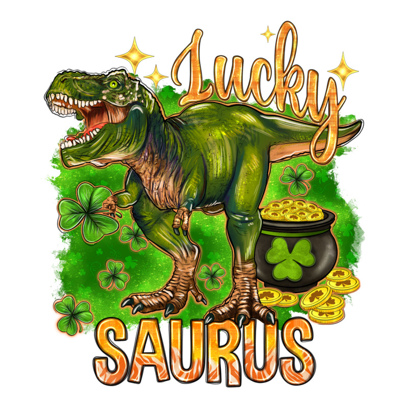 St. Patrick's Day Lucky Saurus Long Sleeve Tee by HowdyJamesFarm | Teevron
