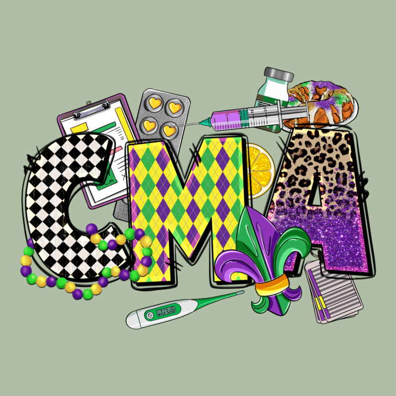 Cma Mardi Gras Certified Medical Assistant Urban Heavy Tee by CowGirlArtShop | Teevron